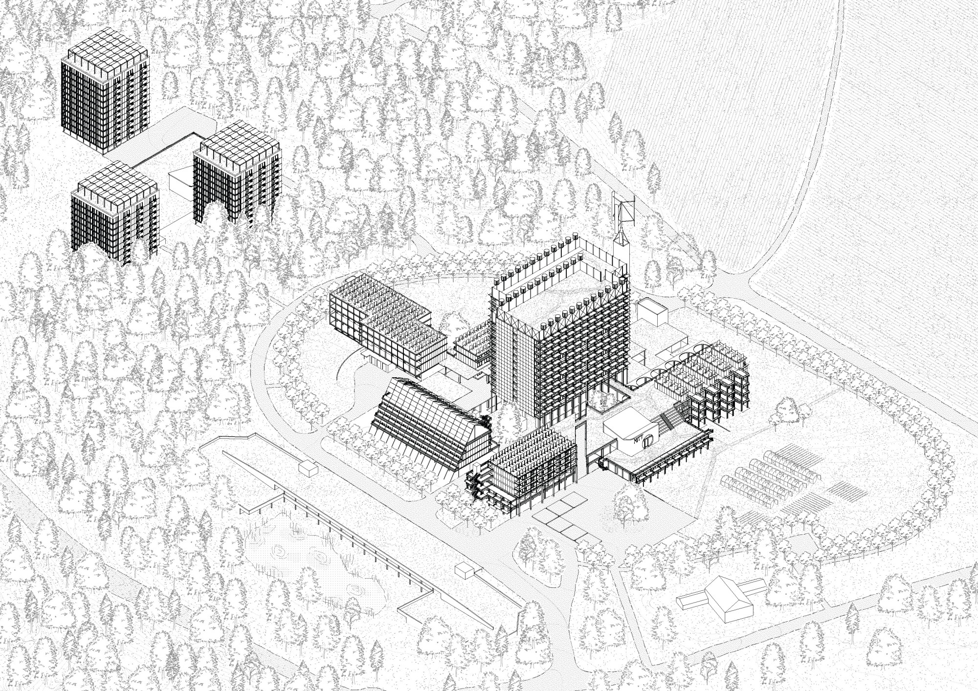 Gesamtareal: Urbanes Wohnen im Grünen